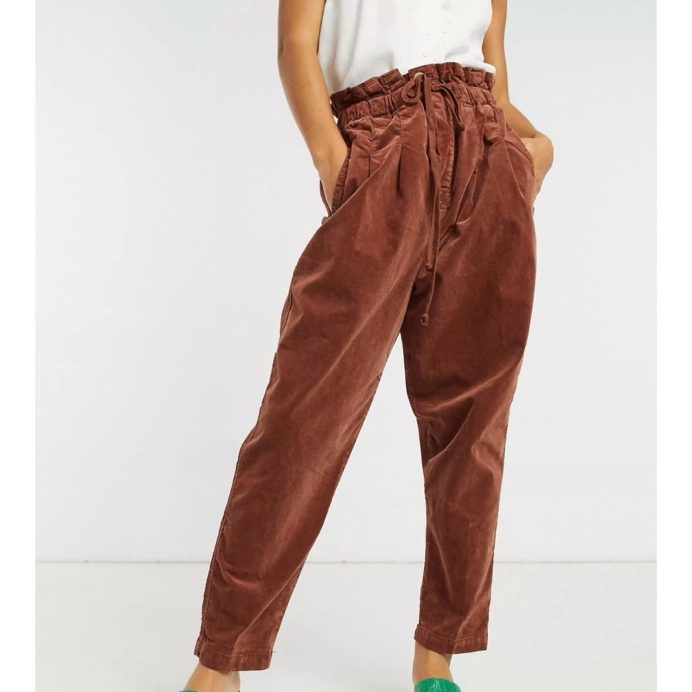 Free People Margate Corduroy Pants in Ginger Bread